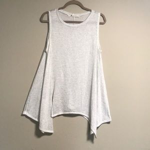 Flowy white tied up tank top